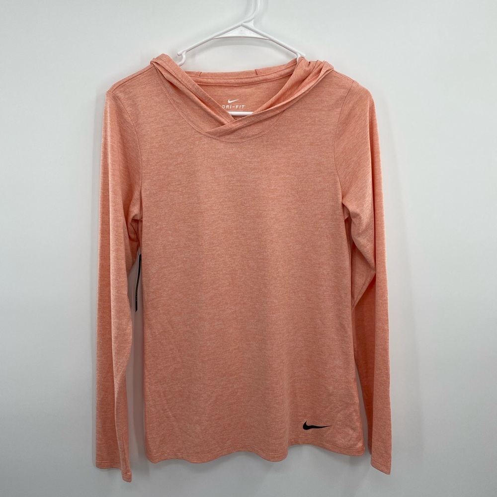 Nike Dry Long Sleeve ‘Pink Heather’ Pullover Hoodie Woman’s Size XSmall